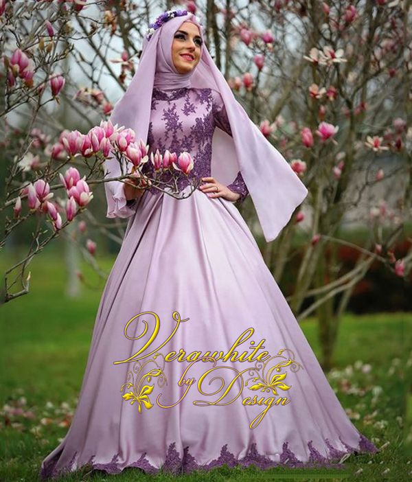 Wedding Dresses with Lavender Accent