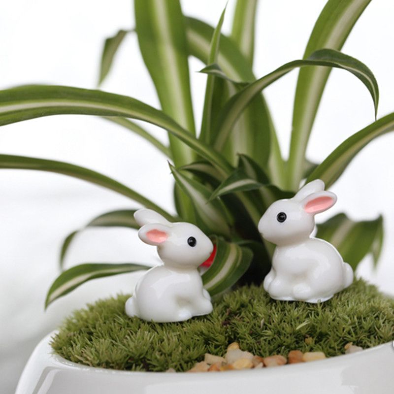 resin rabbits garden