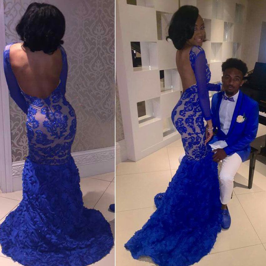 Sexy Royal Blue Prom Dresses Flash 
