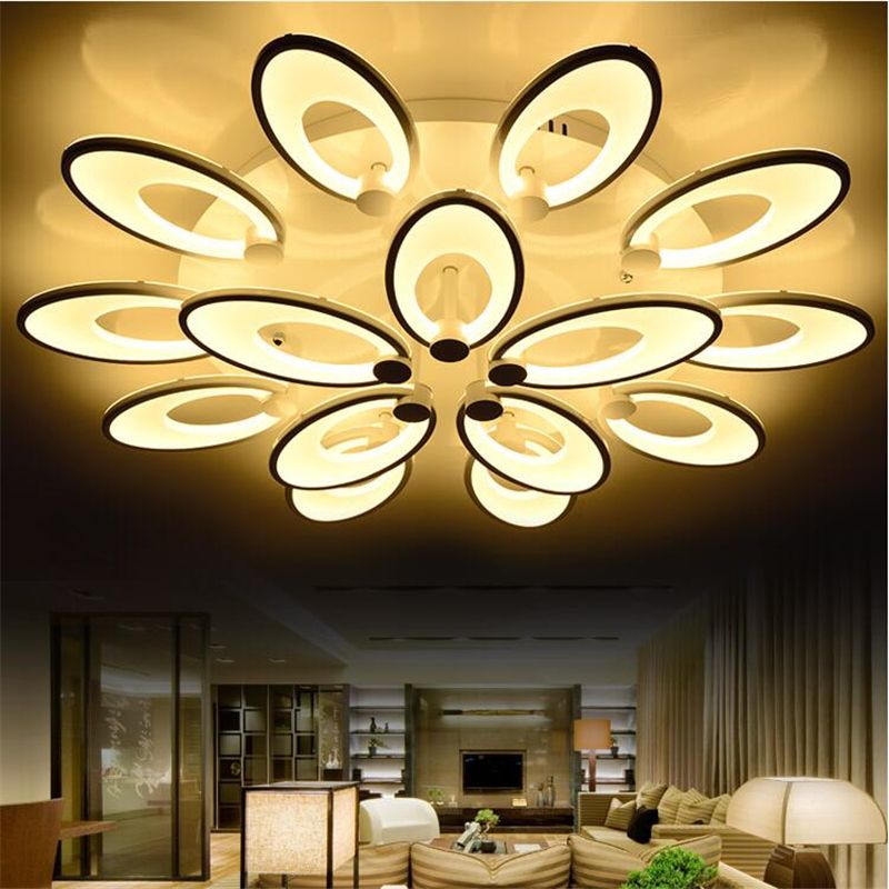 Modern Petals Led Ceiling Lights Home Living Room Bedroom Lighting Modern Petals Led Ceiling Lights Home Living Room Bedroom Lighting Fixture Acrylic Lamp Flower Blooming Canada 2019 From