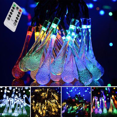 Icicle Battery Powered String Lights Led Water Drop 30leds 8 Modes Icicle Battery Powered String Lights Led Water Drop 30leds 8 Modes Flashing For Home Outdoor Garden Lawn Patio Holiday Decorations Large Bulb