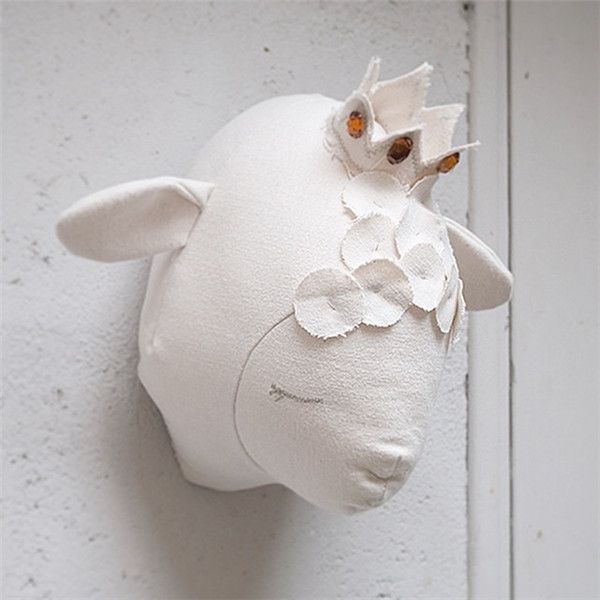 3d Sheep Head Wall Mounted Animal Heads Stickers For Kids Rooms 3d Sheep Head Wall Mounted Animal Heads Stickers For Kids Rooms Animals Baby Room Decoration Accessories Stuffed Toys Gifts Children