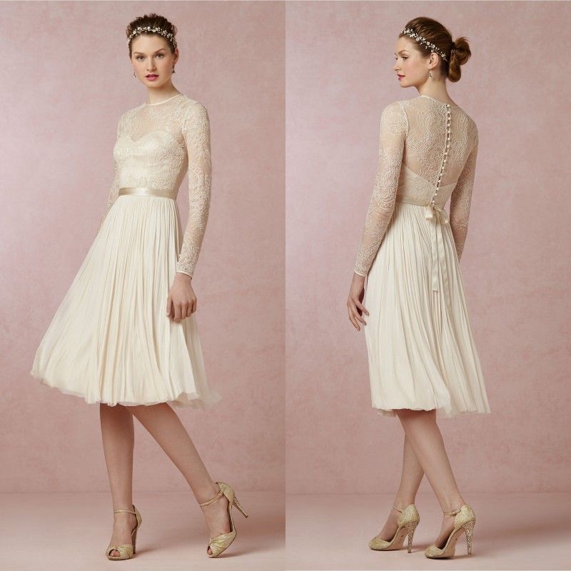 Discount 25 White High Neck A Line Short Wedding Dresses Sexy ...