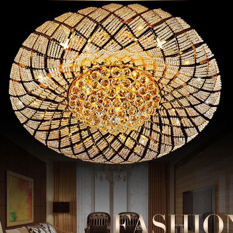 Modern Crystal Ceiling Lamps Led Lamp American Gold Projection Lamp Best Diy Design
