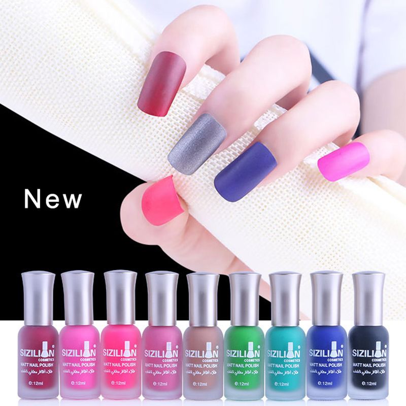 Wholesale Satin Frosted Bottle Long Lasting Nail Art Varnish