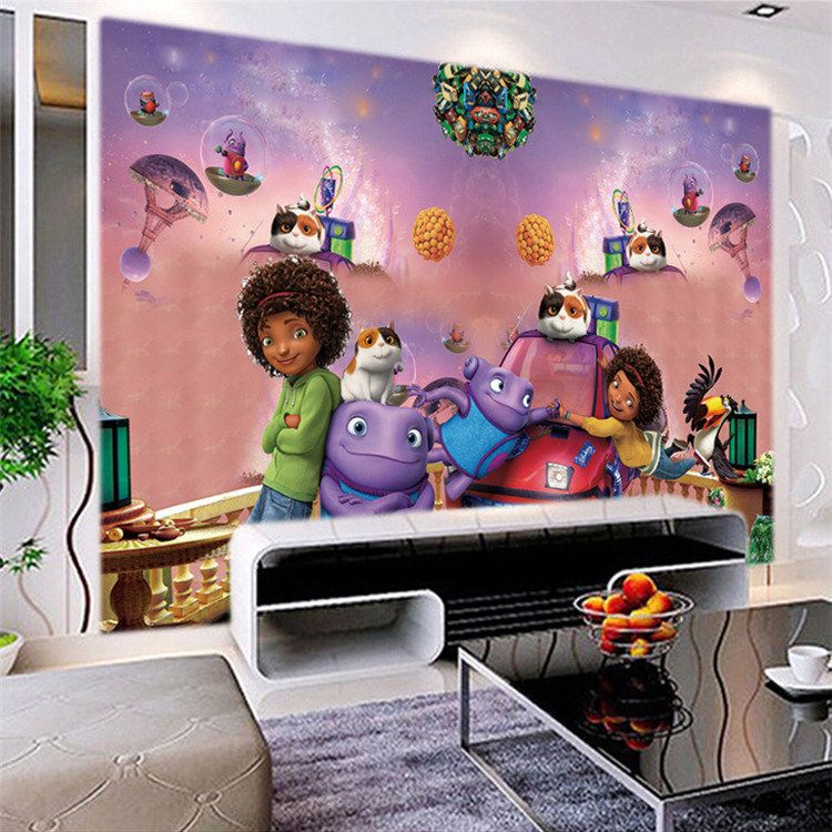 شراء العرف صور 3d الجداريات الحائط الرسوم المتحركة مجنون الغريبة للأطفال غرفة نوم سترو الملمس خلفيات جدار اللوحة ديكور 3d رخيص التسليم السريع والجودة ar dhgate