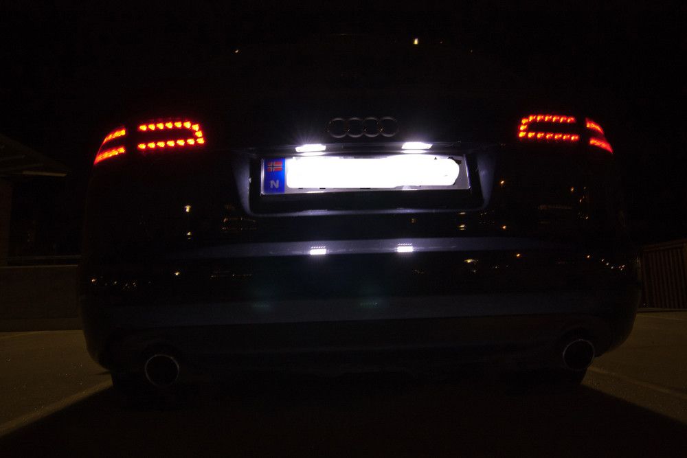 audi a6 c6 license plate light