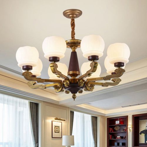 new chinese style led chandelier lights lanterns zinc alloy marble