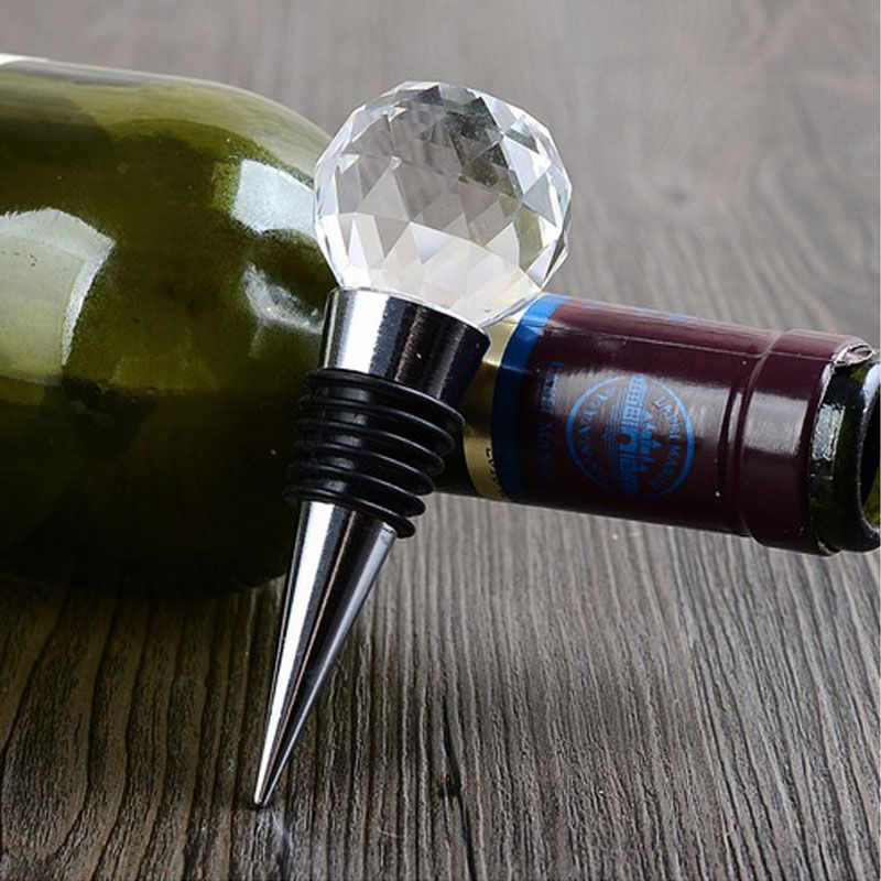 Delicate Crystal Ball Red Wine Bottle Stopper Champagne Wine Cork