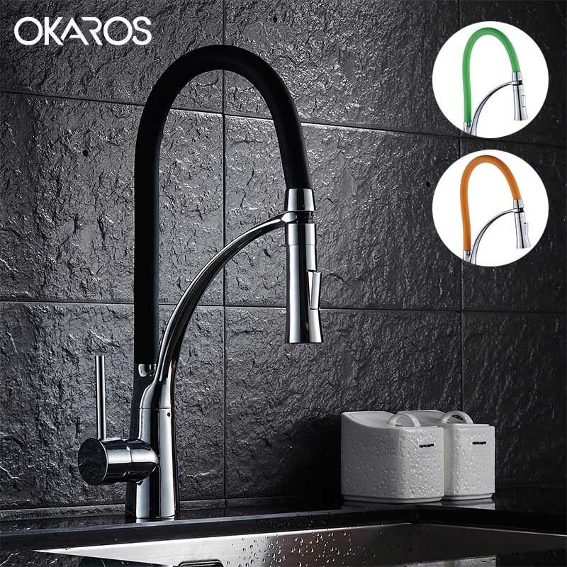 Bathroom Faucets Black Finish 2017 okros pull out kitchen faucet black chrome finish dual Bathroom Faucets Black Finish 2017 okros pull out kitchen faucet black chrome finish dual