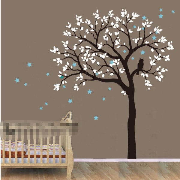 Diy Large Size Tree Owl Hoot Star Nursery Wall Stickers Removable Diy Large Size Tree Owl Hoot Star Nursery Wall Stickers Removable Huge Decals Mural Vinyls Children S Vinilos D 814 Art