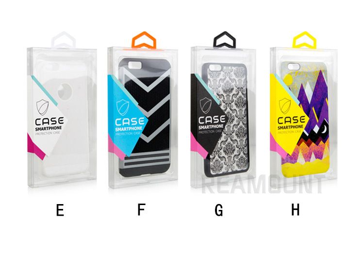 Persönlichkeit Design Luxus PVC Verpackung Kleinpaketkasten für iPhone X 8 8 Plus Handy-Fall-Kasten-Geschenk-Pack mit Aufkleber