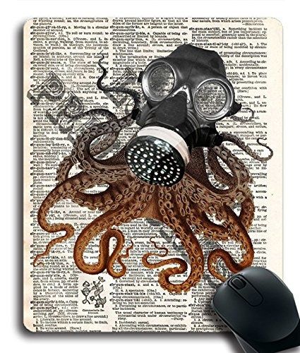 customized mousepad octopod gasmask victorian steampunk lovecraft