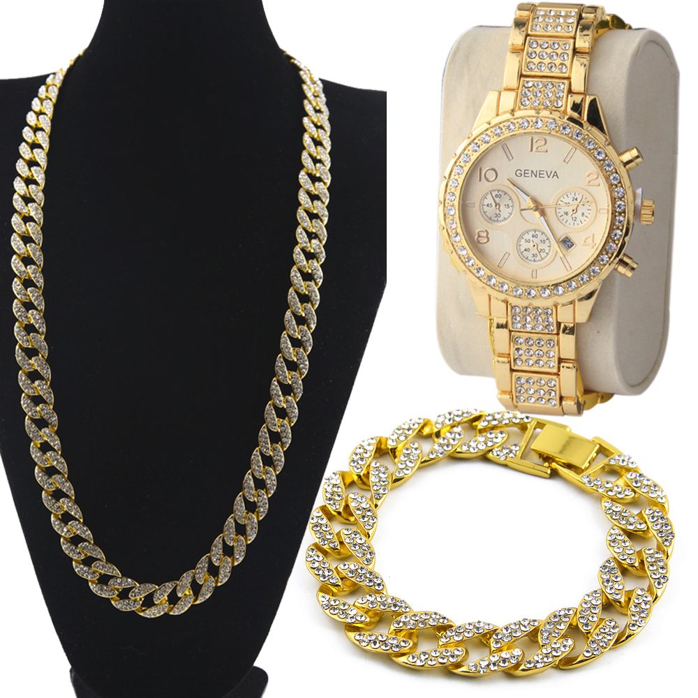 Discount / Set Blingbling Hip Hop Diamond Techno Pave Watch 24 Iced Out