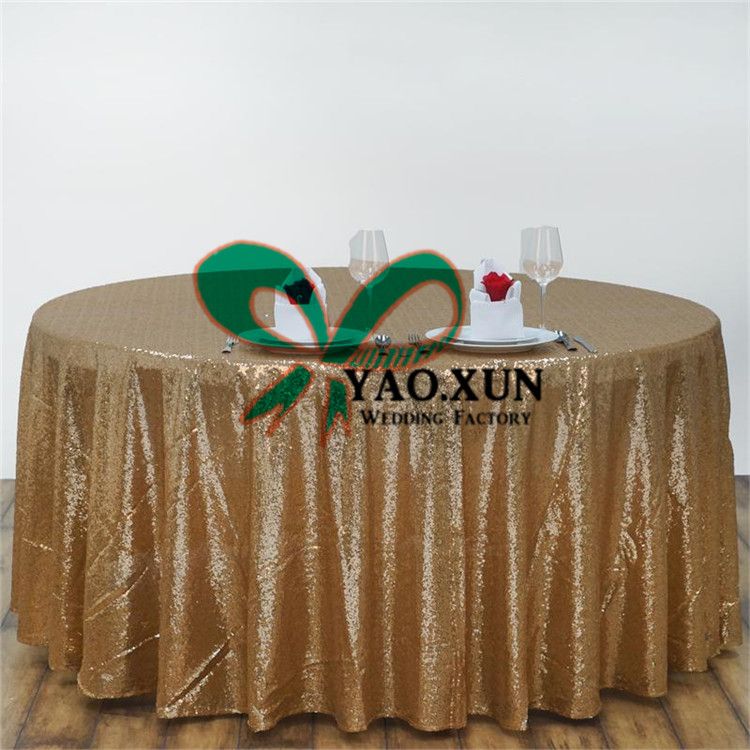 Round Sequin Table Cloth Cheap Wedding Tablecloth Dining Room