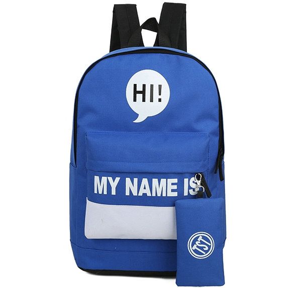 My Name is Backpack Hi Letter School Bag Cool Word Daypack Stylish