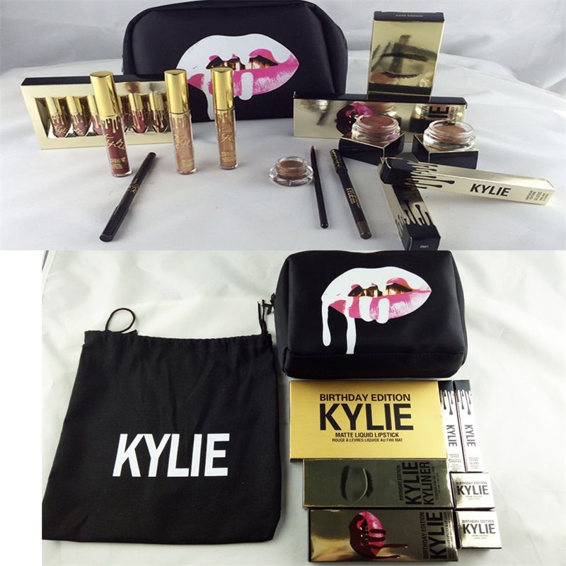 Kylie Cosmetics Gift Box Matte Liquid Lipsticks Lip Gloss Kyliner Set