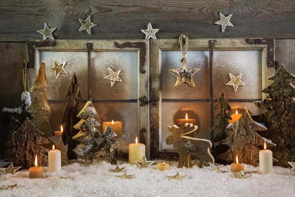 Großhandel Vintage Window Weihnachten Fotografie Backdrops Holz Schnitt