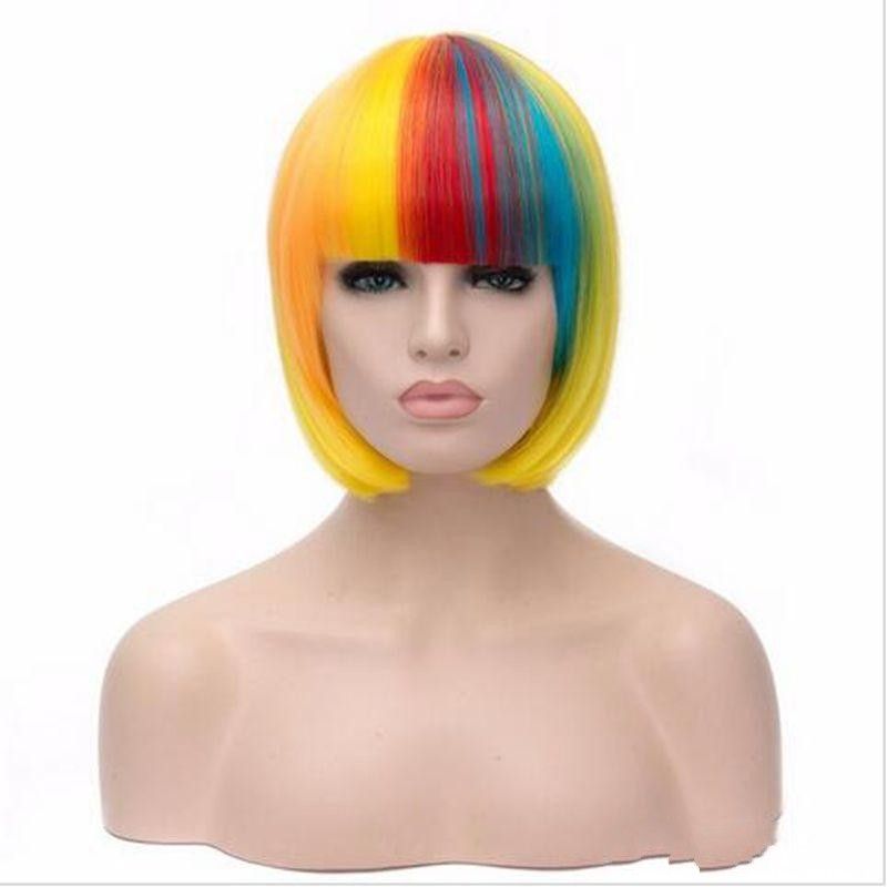 perruque multicolore pas cher