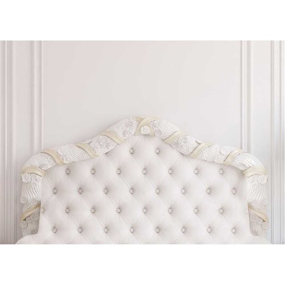 2019 7x5ft Baroque Tufted Headboard Bed Photography Backdrop White 2019 7x5ft Baroque Tufted Headboard Bed Photography Backdrop White Wall Indoor Wedding Princess Picture Background Studio Photo Shoot Props From