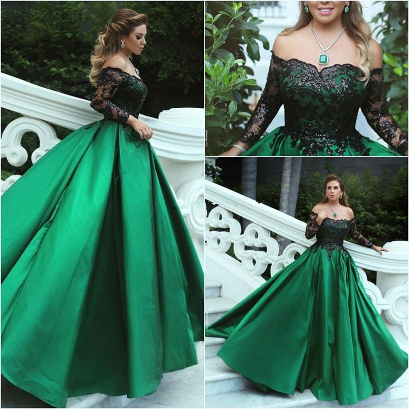 Long sleeve green dress fancy shoes for sale