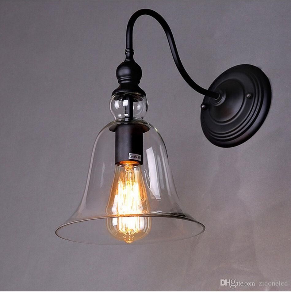2019 Rh Loft Led Wall Sconces Vintage Lighting Glass 2019 Rh Loft Led Wall Sconces Vintage Lighting Glass Light Clear Shade Bar Cafe Home Decor Indoor Lights Fixture From Zidone