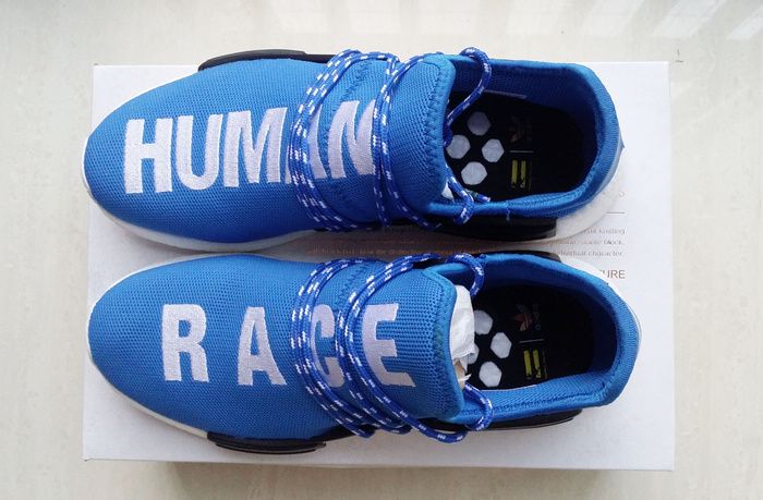 human race shoes blue