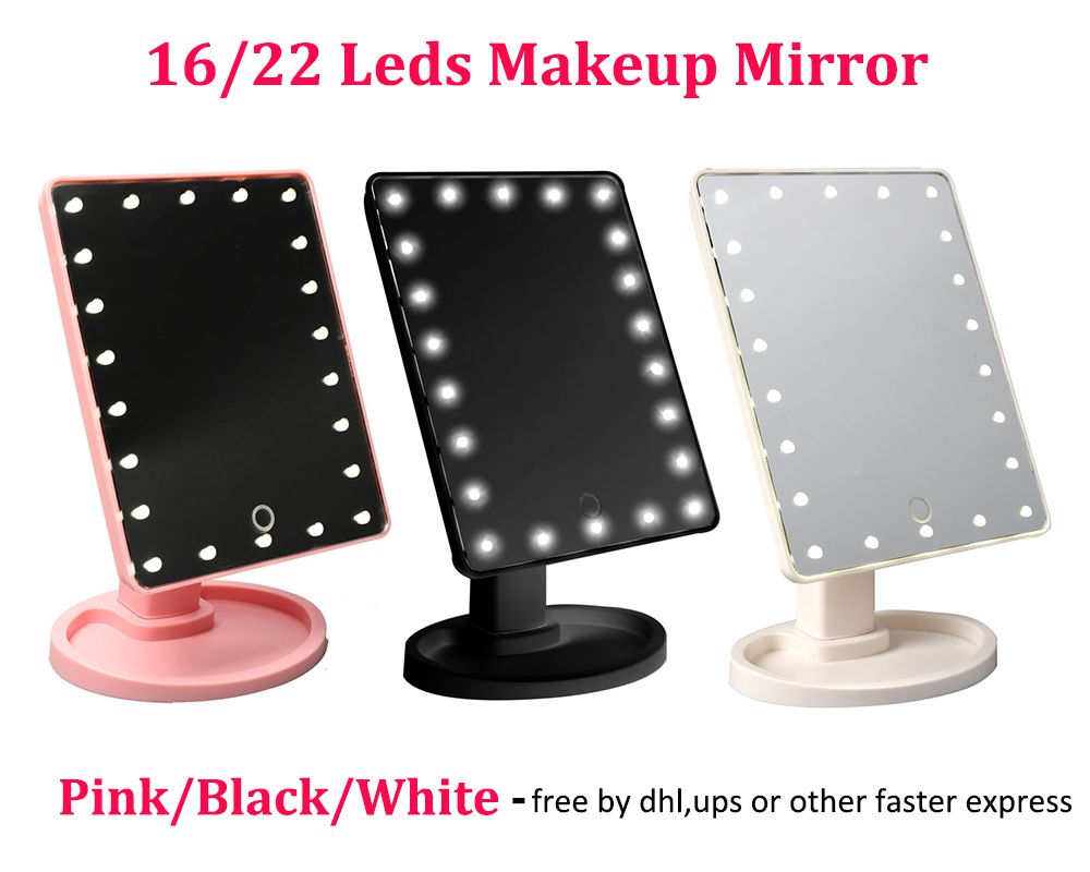 Led Touch Screen Makeup Mirror 16 22 Leds Lighted Cosmetic Led Touch Screen Makeup Mirror 16 22 Leds Lighted Cosmetic Adjustable Vanity Tabletop Countertop With Light