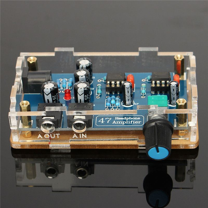 Single Power Supply Portable HIFI Headphone Amplifier PCB AMP DIY Kit For DA47 Earphone