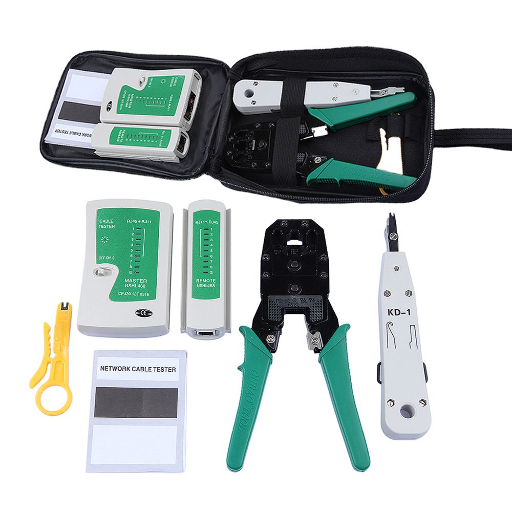 tool network kit test Ethernet Network Cable Rj45 Kit Tester Crimper Rj45