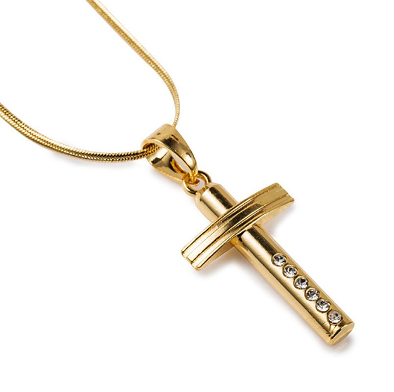2018 Hot Gold Chain For Men Cross Pendant Crucifix Necklace 2018 Hot Gold Chain For Men Cross Pendant Crucifix Necklace Man Women Couple Blinng Bling Necklaces Pendants Wom Canada 2019