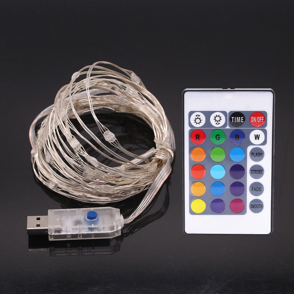 16ft Led Usb String Lights Multi Color Changing Copper Wire 16ft Led Usb String Lights Multi Color Changing Copper Wire With Remote Control Waterproof For Patio Garden