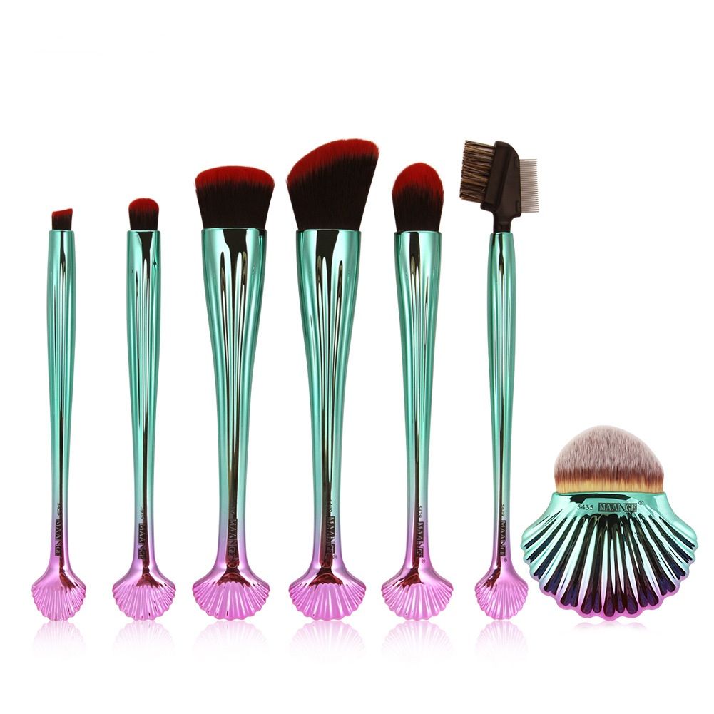 Shell Makeup Brushes Set Foundation Brush Tool Kits Blusher Face Power