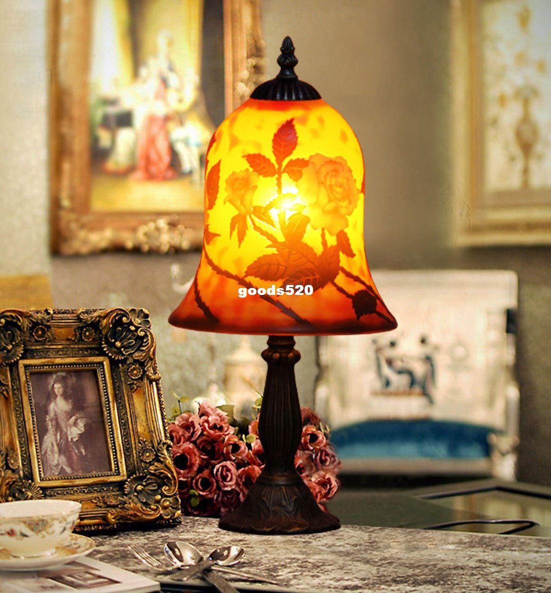 2018 Makenier Galle Vintage Rose Flower Table Lamp 7 3 Inches 2018 Makenier Galle Vintage Rose Flower Table Lamp 7 3 Inches Lampshade From Goods520 99 5 Dhgate Com