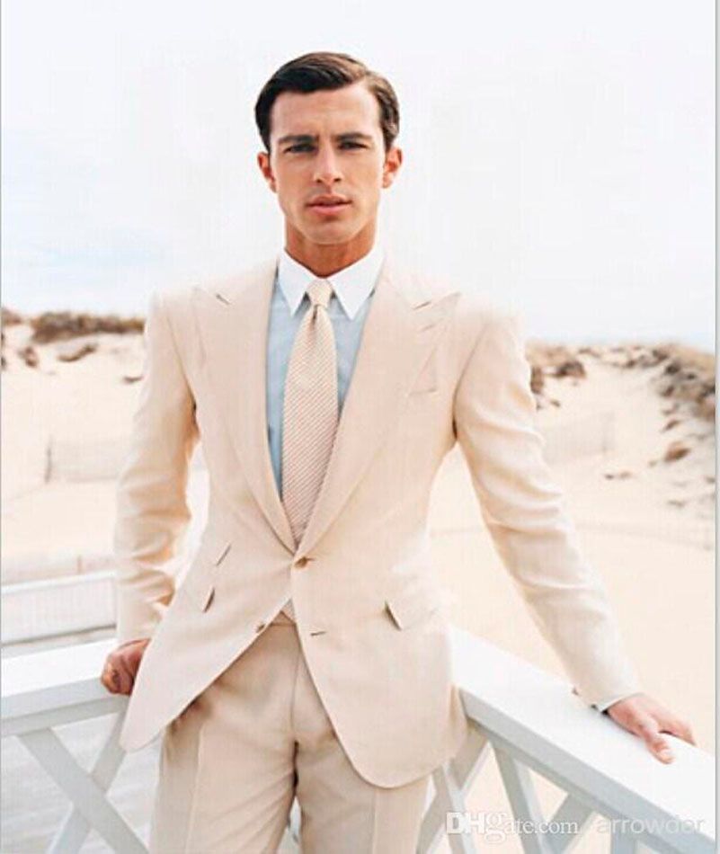2019 Wholesale Champagne Groom Tuxedo Bridegroom 2017 Cheap Wedding