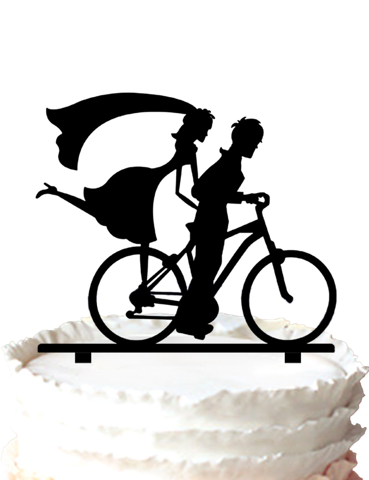 2019 bicycle wedding cake topper groom riding bicycle with bride
