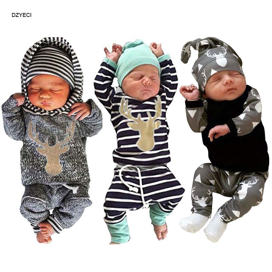 2018 My First Christmas Costume For Baby Boy Set Clothes New Year New Born Hat+Deer Romper T 2018 My First Christmas Costume For Baby Boy Set Clothes New Year New Born Hat+Deer Romper T