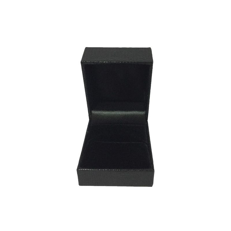 black leatherette ring box