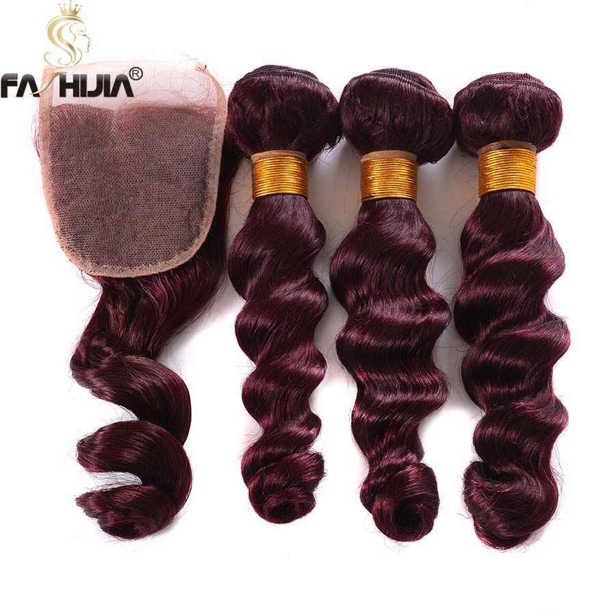 2021 Lace Frontal With Bundles Burgundy Loose Ringlet Fabric Hair Extension Dark Wine Red Brazilian Human Real Hair Curly Bundles With Closure From Fashijia Hair 125 09 Dhgate Com