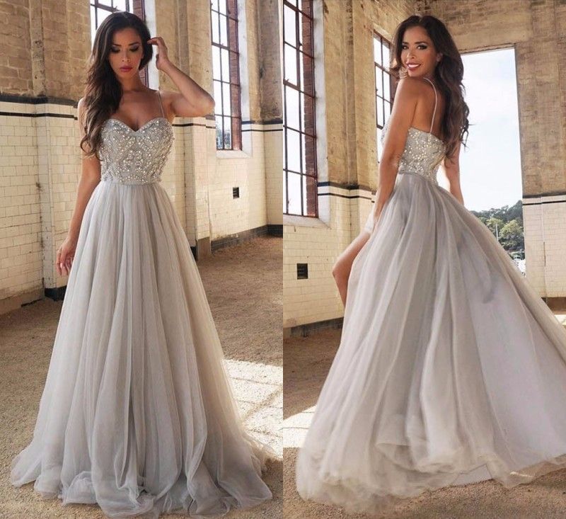 silver puffy dress
