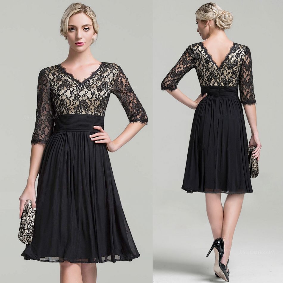 Women's Black Chiffon Dress