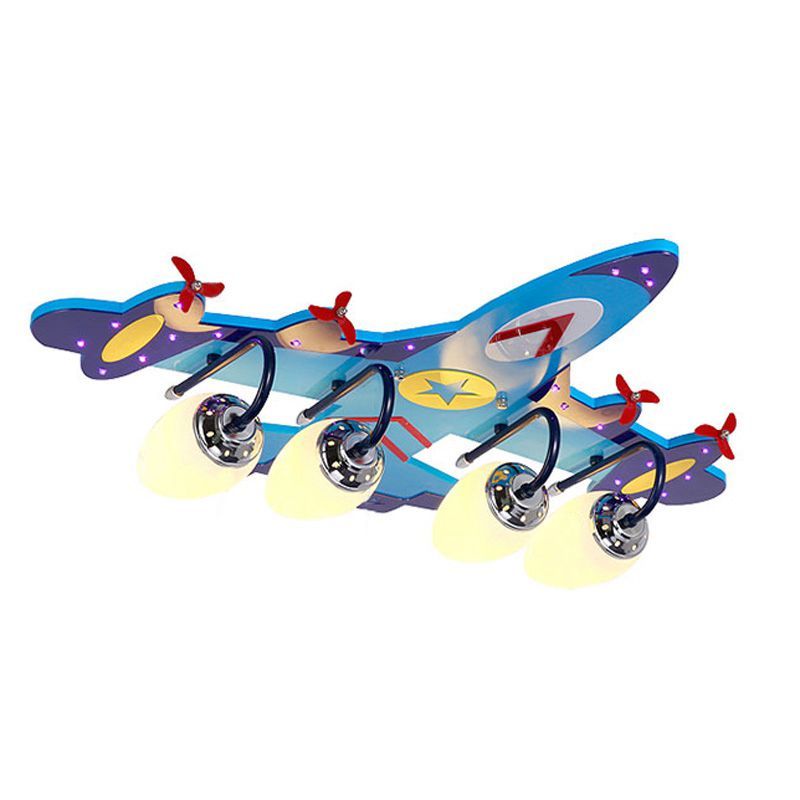 2019 Oovov Cartoon Airplane Kid S Room Ceiling Lamp Baby Oovov Cartoon Airplane Kid S Room Ceiling Lamp Baby Bedroom Boy Girl Light Lighting Blue Wood
