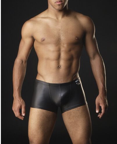 Hommes Noirs Doux en Cuir Synthétique BOXER Slim Fit Tight Shorts Sous-vêtements sports Hommes Noirs Doux en Cuir Synthétique BOXER Slim Fit Tight Shorts Sous-vêtements sports
