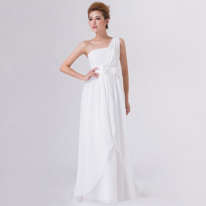 damigelle d/'onore abito da sposa Abiti dimensioni 6,8,10,12,14,16,18 Chiffon bianco wedding