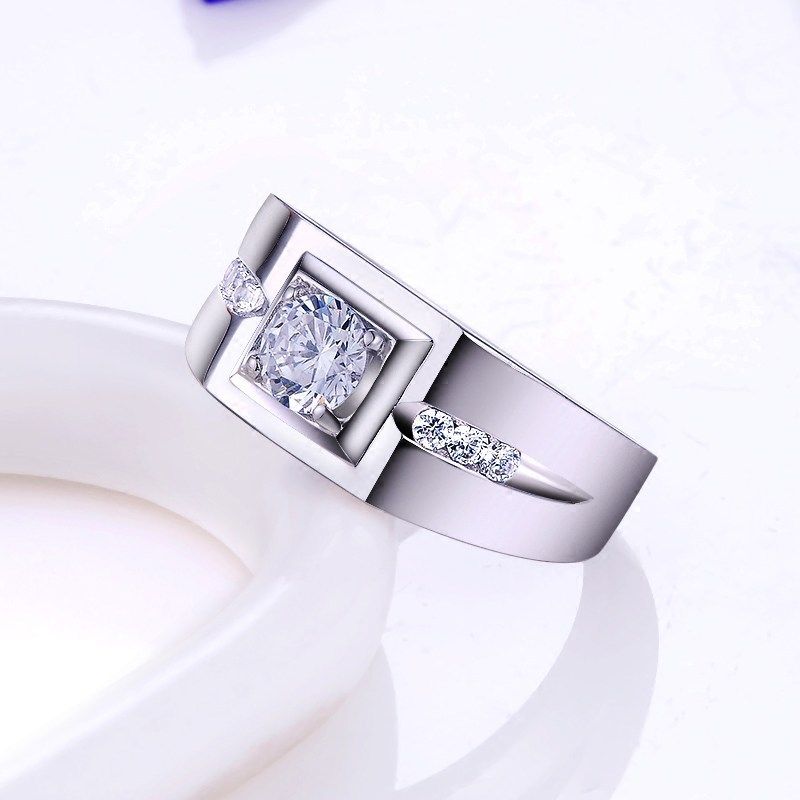 silver plated ring for men