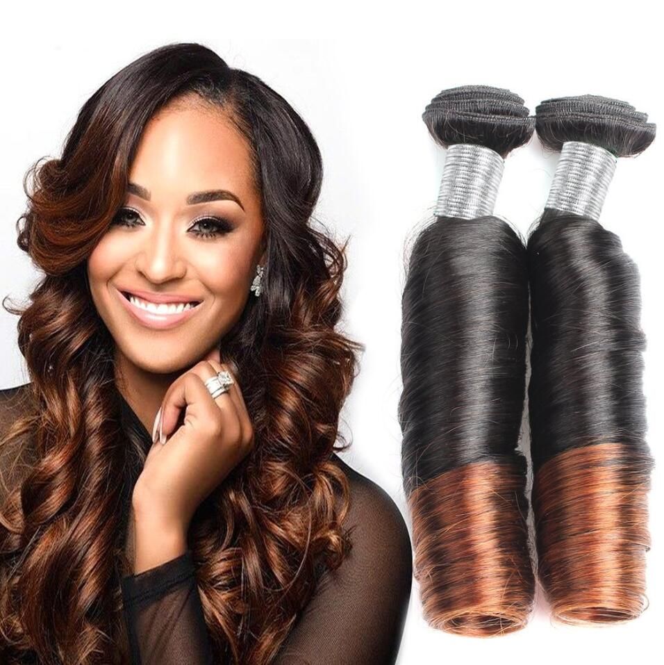 Ombre Indian Virgin Hair High Quality Bundles With Lace Closure