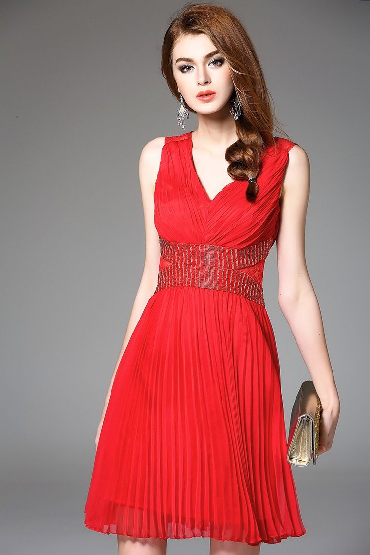 Red Party Dresses Online Cheap Sexy Short Prom Dress Chiffon Special ...