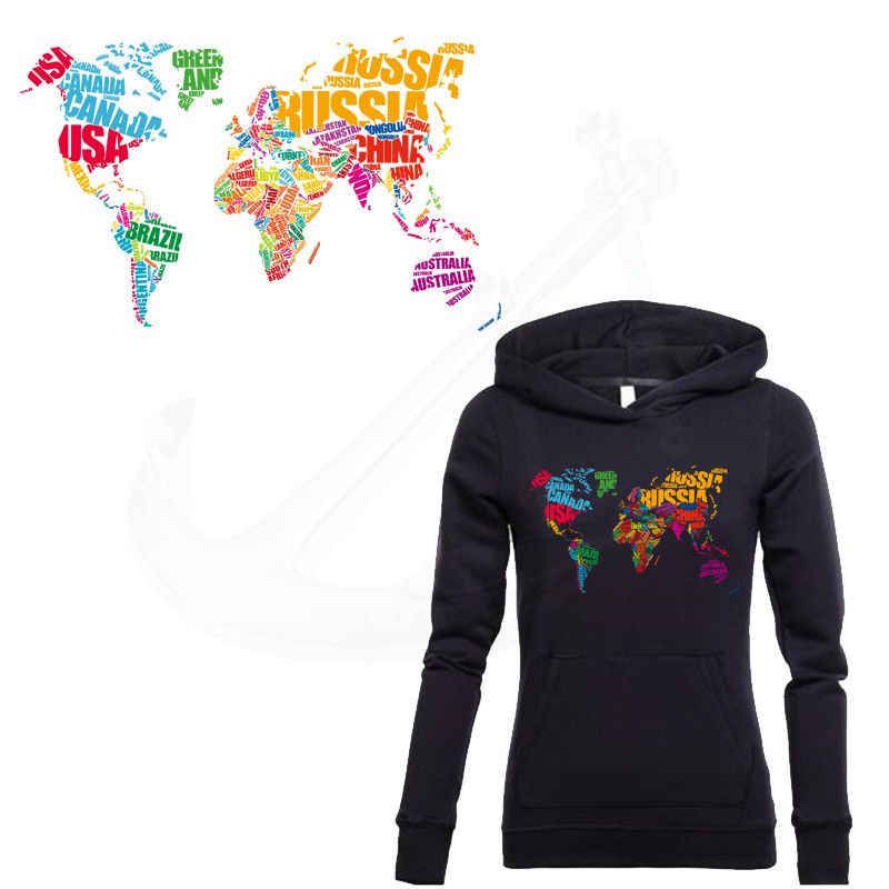 2019 2017 new color english word world map stickers 28 16 9cm iron word world maps
