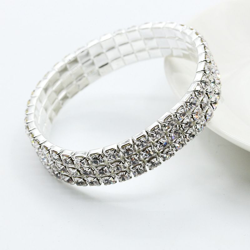 2021 Luxury Crystal Bracelets For Women Silver Color Bracelets