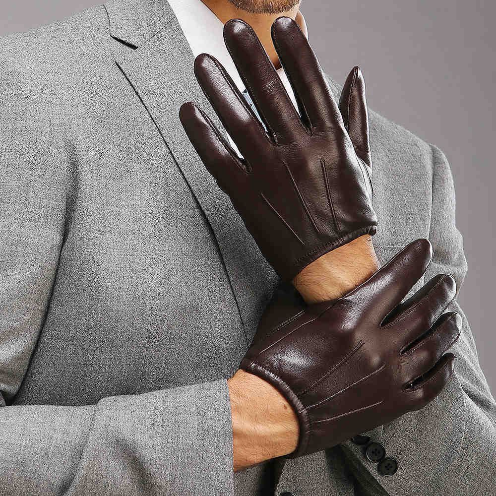 2019 Wholesale 2017 Top Fashion Men Genuine Leather Gloves Wrist